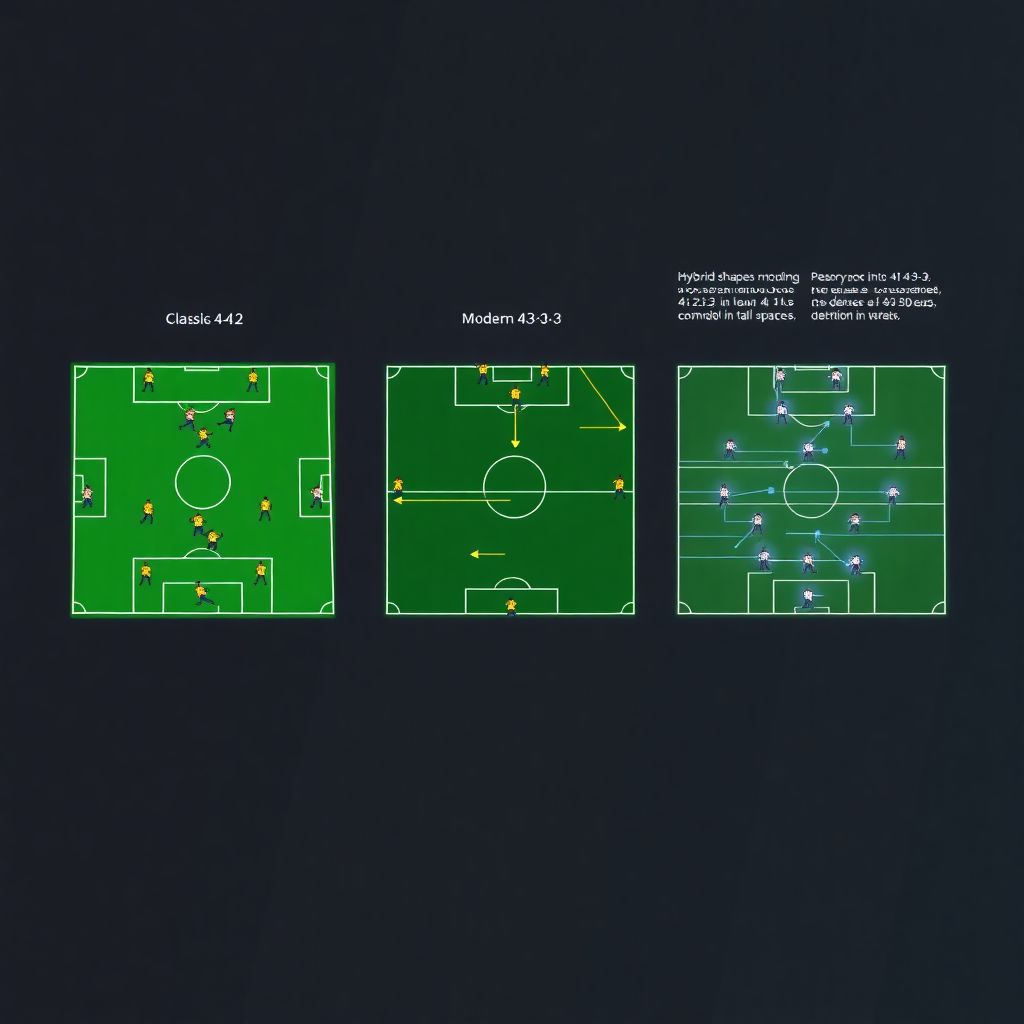 Эволюция расстановок в футболе: путь от 4-4-2 к 4-3-3 и обратно