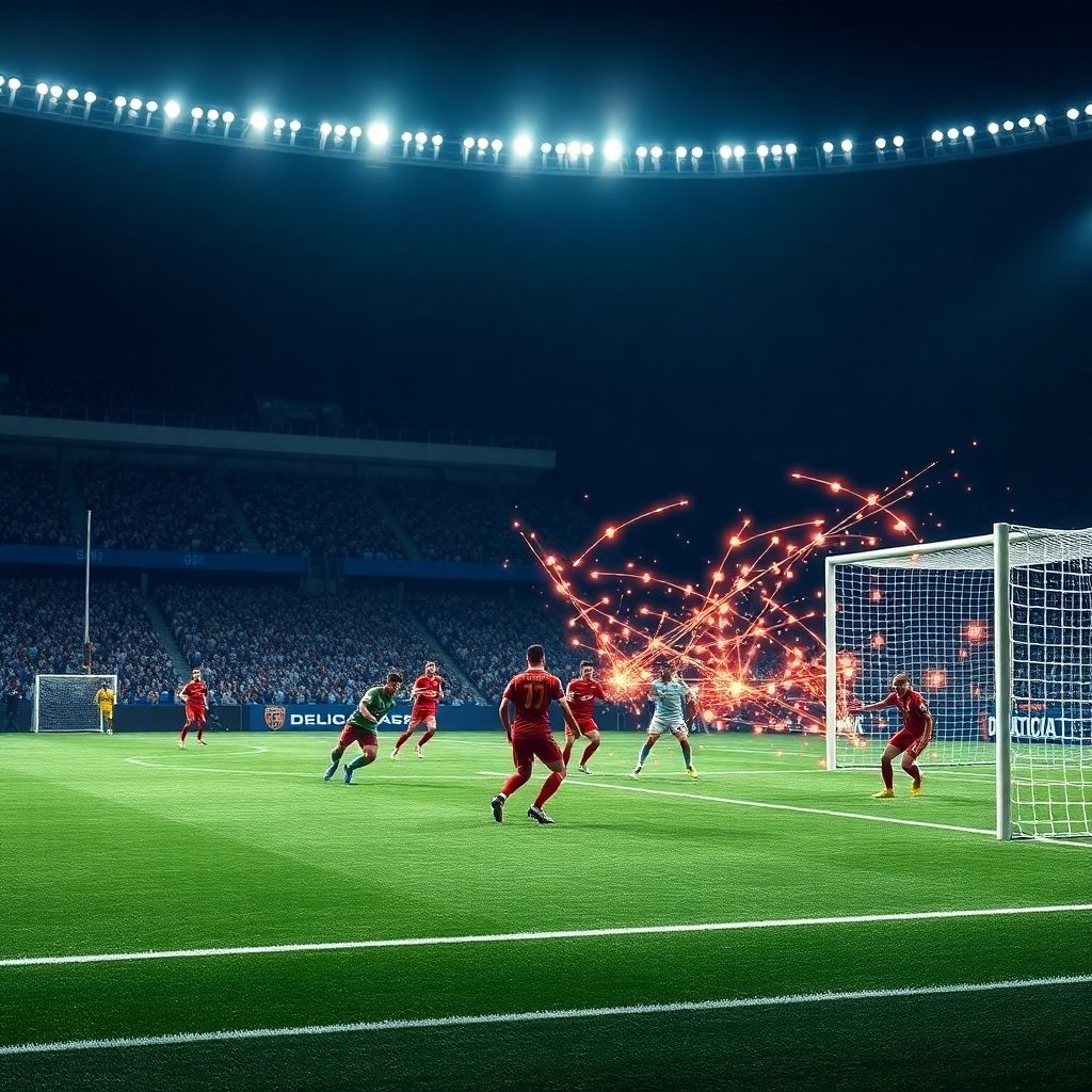 Эффект разброса игроков после разбега к углу поля в футбольной тактике