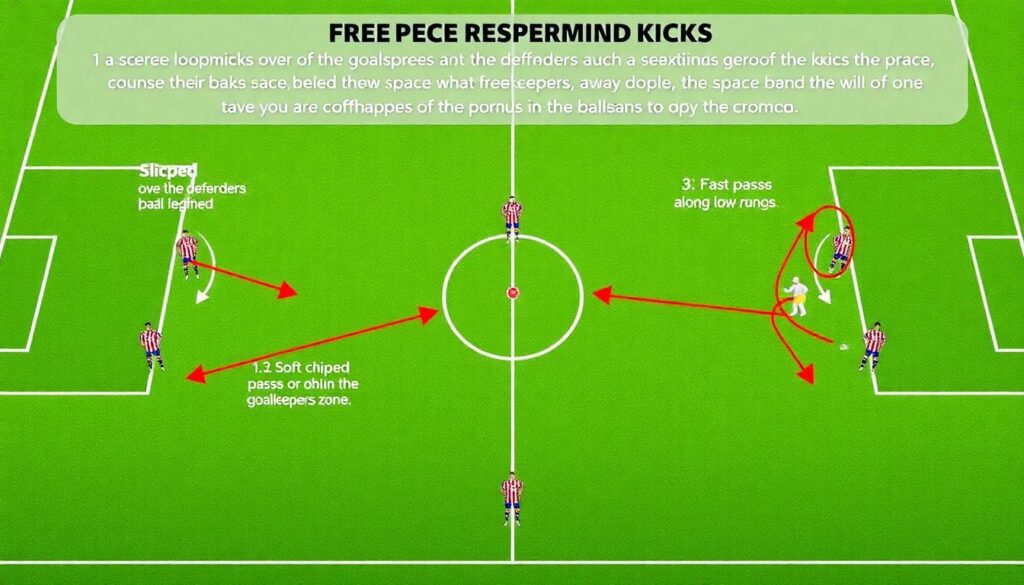 Схемы розыгрыша штрафных: варианты подачи и квартет завершающих ударов - иллюстрация
