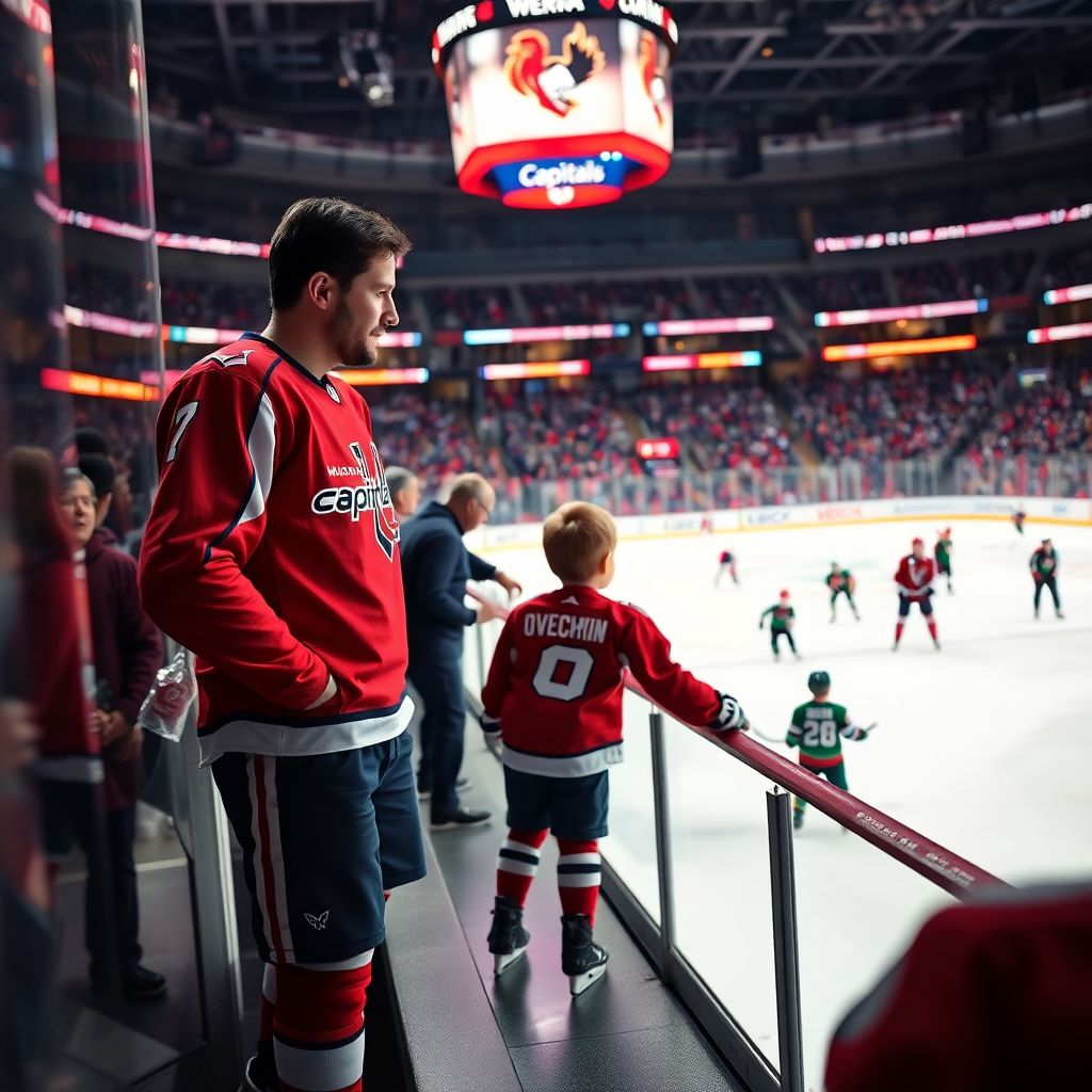 Овечкин выбрал семью: трогательный выход к борту ради сына растрогал трибуны